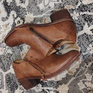 Halsa Footwear Tan Leather Ankle Booties